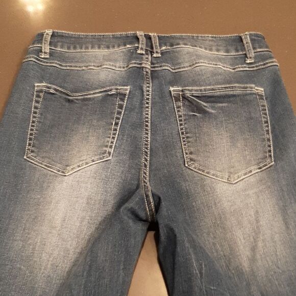 Philosophy Size 10 Distressed Jeggings with Zipper on Legs - Picture 7 of 12